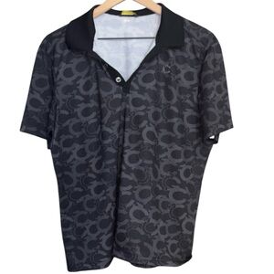 Louis Castel Black Patterned Men's Shirt, Size 100